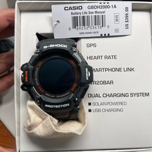 COPY - Casio GSHOCK Smart watch GBDH2000 Black with orange accents Authentic wi…